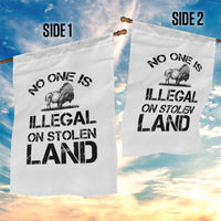Native American Buffalo Graphic Garden Flag No One Is Illegal On Stolen Land