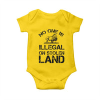 Native American Buffalo Graphic Baby Onesie No One Is Illegal On Stolen Land