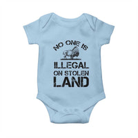 Native American Buffalo Graphic Baby Onesie No One Is Illegal On Stolen Land