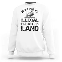 Native American Buffalo Graphic Sweatshirt No One Is Illegal On Stolen Land