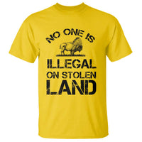 Native American Buffalo Graphic T Shirt No One Is Illegal On Stolen Land
