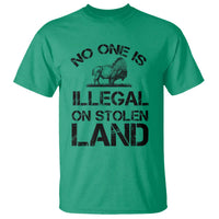 Native American Buffalo Graphic T Shirt No One Is Illegal On Stolen Land