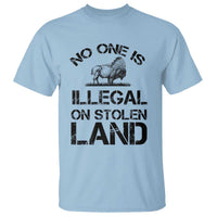 Native American Buffalo Graphic T Shirt No One Is Illegal On Stolen Land