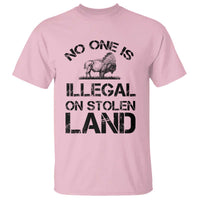 Native American Buffalo Graphic T Shirt No One Is Illegal On Stolen Land