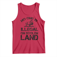 Native American Buffalo Graphic Tank Top No One Is Illegal On Stolen Land