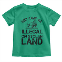 Native American Buffalo Graphic Toddler T Shirt No One Is Illegal On Stolen Land
