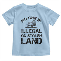 Native American Buffalo Graphic Toddler T Shirt No One Is Illegal On Stolen Land
