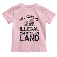 Native American Buffalo Graphic Toddler T Shirt No One Is Illegal On Stolen Land