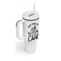 Native American Buffalo Graphic Tumbler With Handle No One Is Illegal On Stolen Land