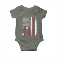 Vintage Native American Flag Baby Onesie Dreamcatcher And Feather Graphic