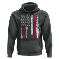 Vintage Native American Flag Hoodie Dreamcatcher And Feather Graphic