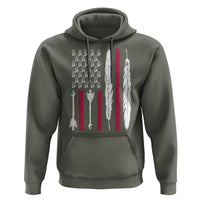 Vintage Native American Flag Hoodie Dreamcatcher And Feather Graphic