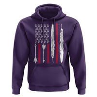 Vintage Native American Flag Hoodie Dreamcatcher And Feather Graphic
