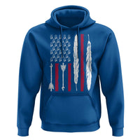 Vintage Native American Flag Hoodie Dreamcatcher And Feather Graphic
