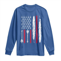 Vintage Native American Flag Long Sleeve Shirt Dreamcatcher And Feather Graphic