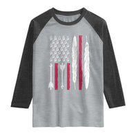 Vintage Native American Flag Raglan Shirt Dreamcatcher And Feather Graphic