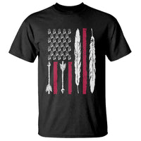 Vintage Native American Flag T Shirt Dreamcatcher And Feather Graphic