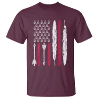 Vintage Native American Flag T Shirt Dreamcatcher And Feather Graphic