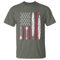 Vintage Native American Flag T Shirt Dreamcatcher And Feather Graphic