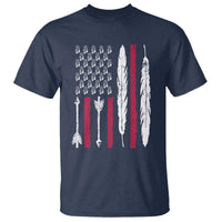 Vintage Native American Flag T Shirt Dreamcatcher And Feather Graphic