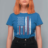Vintage Native American Flag T Shirt For Women Dreamcatcher And Feather Graphic