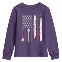Vintage Native American Flag Youth Sweatshirt Dreamcatcher And Feather Graphic