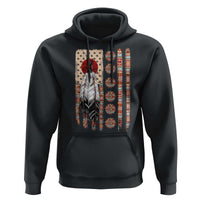 Proud Native American Flag Hoodie Tribal Sunflower Indigenous Peoples Day Gift