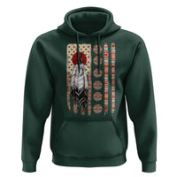 Proud Native American Flag Hoodie Tribal Sunflower Indigenous Peoples Day Gift