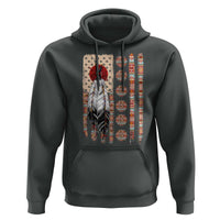 Proud Native American Flag Hoodie Tribal Sunflower Indigenous Peoples Day Gift