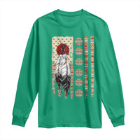 Proud Native American Flag Long Sleeve Shirt Tribal Sunflower Indigenous Peoples Day Gift