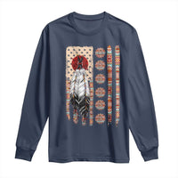 Proud Native American Flag Long Sleeve Shirt Tribal Sunflower Indigenous Peoples Day Gift