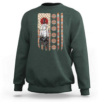 Proud Native American Flag Sweatshirt Tribal Sunflower Indigenous Peoples Day Gift