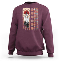 Proud Native American Flag Sweatshirt Tribal Sunflower Indigenous Peoples Day Gift