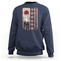 Proud Native American Flag Sweatshirt Tribal Sunflower Indigenous Peoples Day Gift