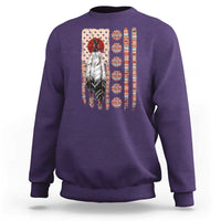 Proud Native American Flag Sweatshirt Tribal Sunflower Indigenous Peoples Day Gift