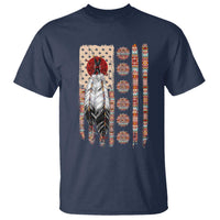 Proud Native American Flag T Shirt Tribal Sunflower Indigenous Peoples Day Gift