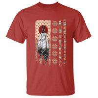 Proud Native American Flag T Shirt Tribal Sunflower Indigenous Peoples Day Gift