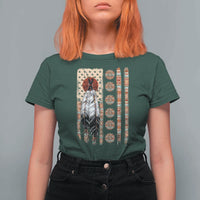 Proud Native American Flag T Shirt For Women Tribal Sunflower Indigenous Peoples Day Gift