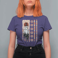 Proud Native American Flag T Shirt For Women Tribal Sunflower Indigenous Peoples Day Gift