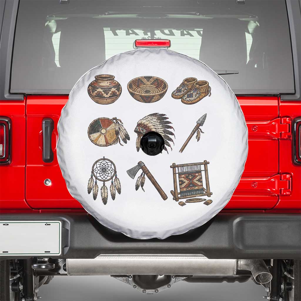 Indigenous Cultural Artifacts Spare Tire Cover Native American Heritage Graphic