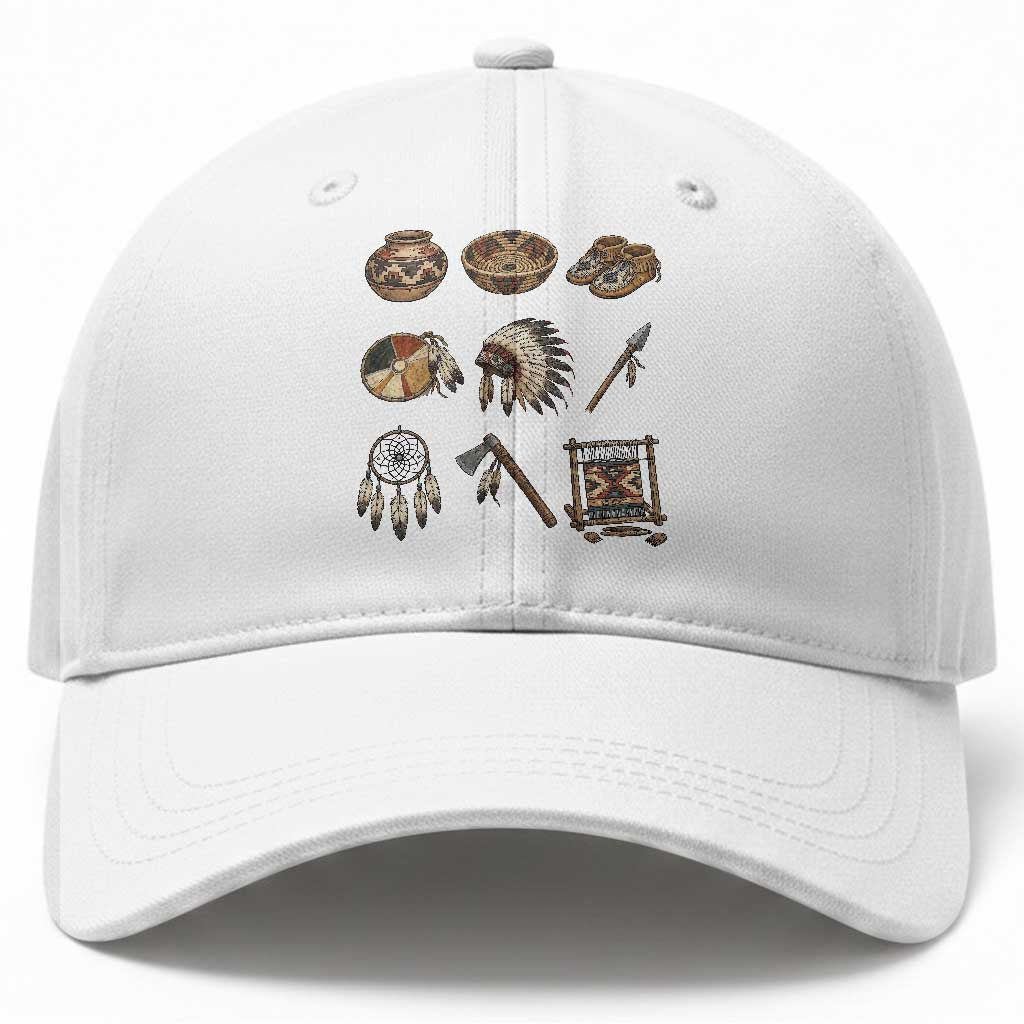 Indigenous Cultural Artifacts Baseball Cap Native American Heritage Graphic