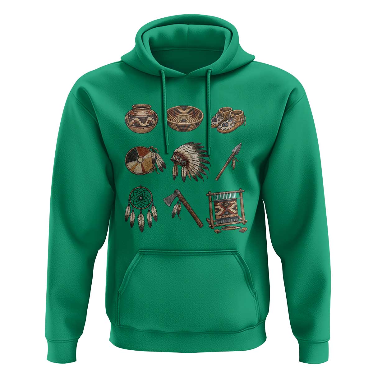 Indigenous Cultural Artifacts Hoodie Native American Heritage Graphic