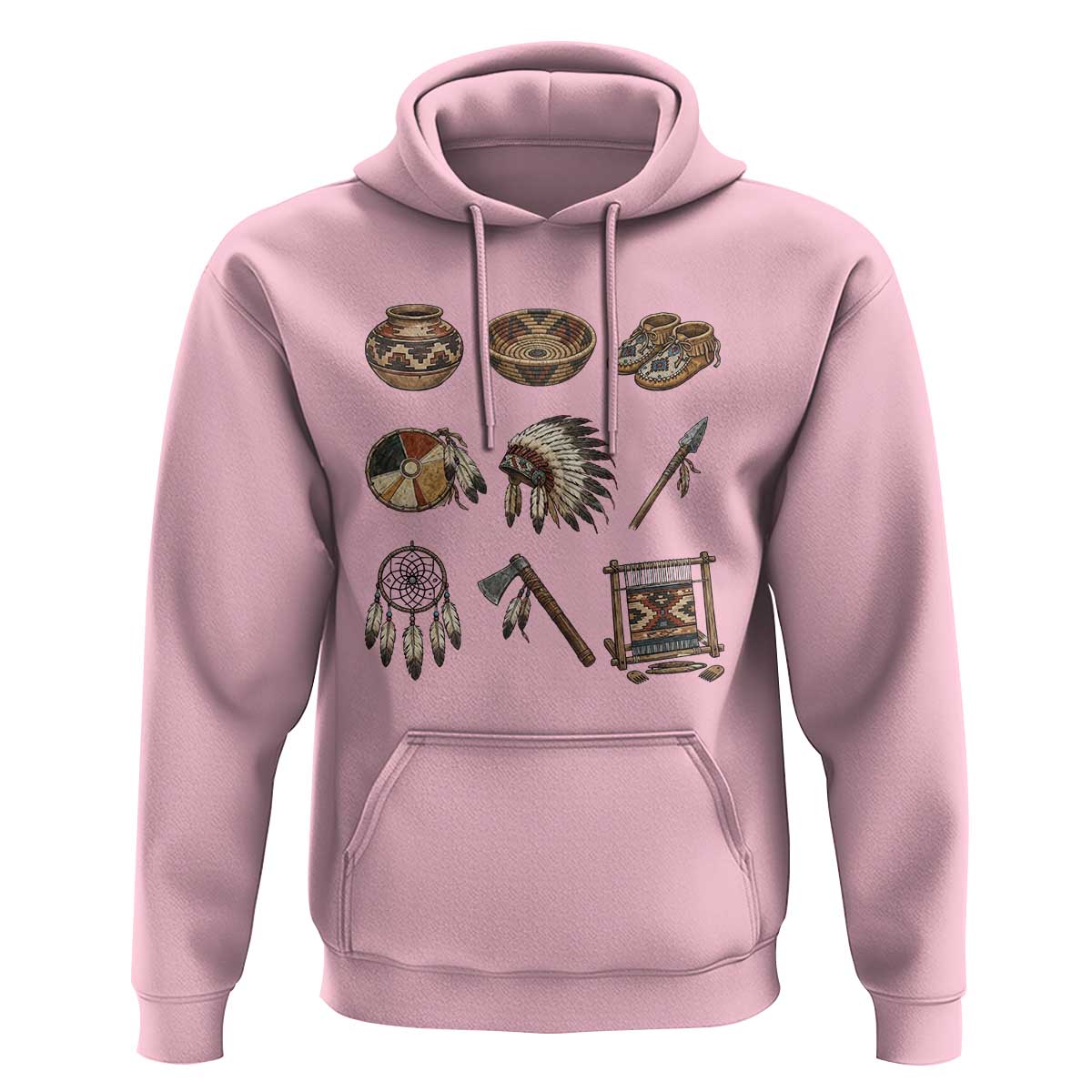 Indigenous Cultural Artifacts Hoodie Native American Heritage Graphic