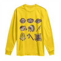Indigenous Cultural Artifacts Long Sleeve Shirt Native American Heritage Graphic