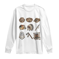 Indigenous Cultural Artifacts Long Sleeve Shirt Native American Heritage Graphic