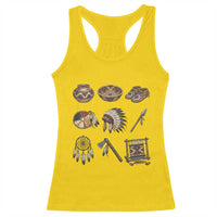 Indigenous Cultural Artifacts Racerback Tank Top Native American Heritage Graphic