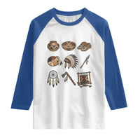 Indigenous Cultural Artifacts Raglan Shirt Native American Heritage Graphic