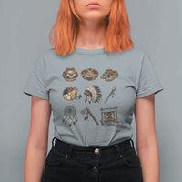 Indigenous Cultural Artifacts T Shirt For Women Native American Heritage Graphic