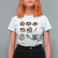 Indigenous Cultural Artifacts T Shirt For Women Native American Heritage Graphic