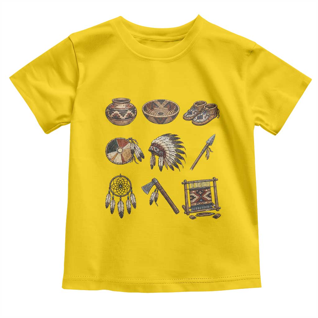 Indigenous Cultural Artifacts Toddler T Shirt Native American Heritage Graphic